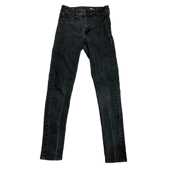 h&m & DENIM Black Skinny Ankle Regular Waist Jeans Size 26 Junior’s - Picture 1 of 5